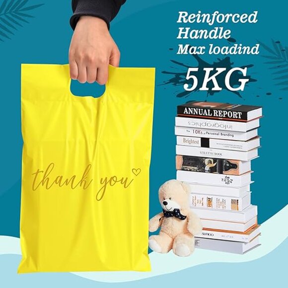 10 pcs Poly Mailers with Handle 10 X 13 Inch Premium Shipping Bags - Picture 2 of 3